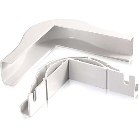 C2G Wiremold Uniduct 2800 Bend Radius Compliant External Elbow - White - White - Polyvinyl Chloride (PVC)