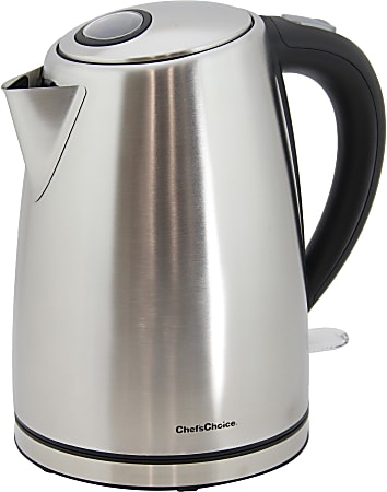 Edgecraft Chef's Choice 1.7L Brushed Stainless Steel Electric Kettle, Silver