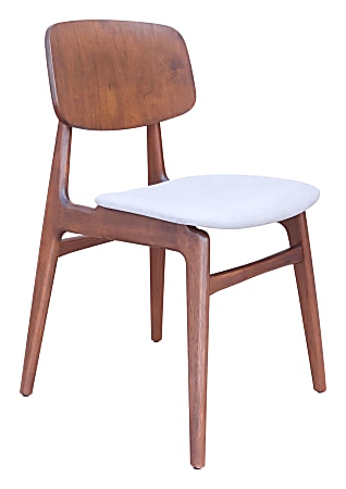 Zuo Modern Othello Wood Dining Chairs, Walnut, Set Of 2 Dining Chairs