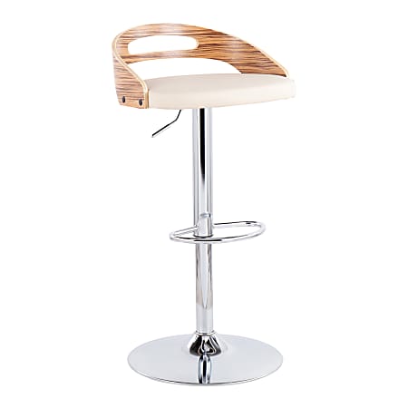 LumiSource Cassis Bar Stool, Zebra/Cream