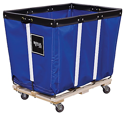 Royal Basket Trucks 12 BU Wood Base Basket Truck, Blue