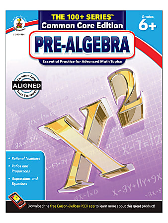 Carson-Dellosa The 100+ Series Pre-Algebra, Grades 6+