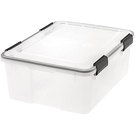 Iris WeatherTight Heavy Duty Storage Tote 19 12 x 15 12 x 7 12 Office Depot