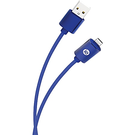 Mizco Micro-USB/USB Data Transfer Cable - 6 ft Micro-USB/USB Data Transfer Cable - First End: Micro USB - Second End: USB - Blue - 1