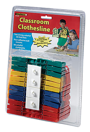 Teacher Created Resources Classroom Clothesline - Classroom, Display, Decoration - 2.30"Height x 7.70"Width x 10.80"Length - 1 / Pack - Multi