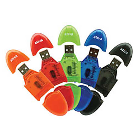 Ativa® Memory Card USB Drive, Memory Stick PRO Duo™, Assorted Colors (No Color Choice)