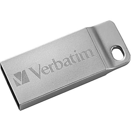 Verbatim 32GB Metal Executive USB Flash Drive - Silver - 32 GBUSB 2.0 - Silver - Water Resistant