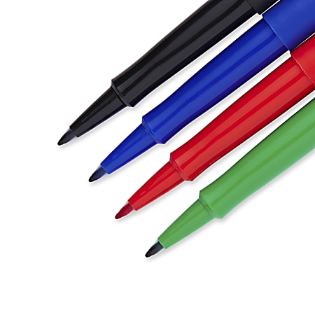 Office Depot® Brand Felt-Tip Porous Pens, Medium Point, 1.0 mm, Assorted  Colors, Pack Of 16