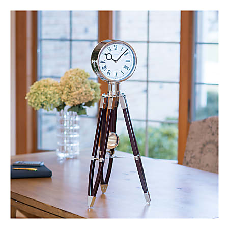 FirsTime & Co.® Tripod Pendulum Clock, Chrome/Espresso