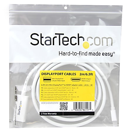 Startech Cable Adaptador DisplayPort a HDMI UltraHD 4K 2m