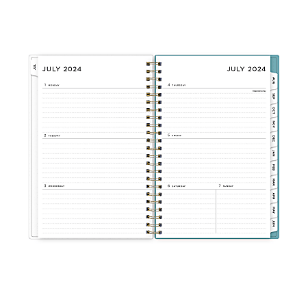 2024-2025 Blue Sky Planning Weekly/Monthly Calendar, 5” x 8”, Light ...