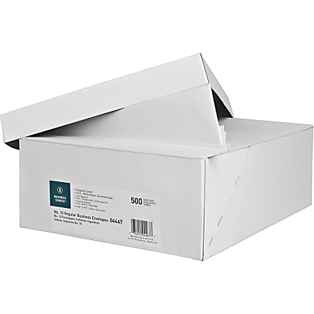 Business Source No. 10 White Wove V-Flap Business Envelopes - Business - #10 - 9 1/2