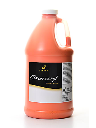 Chroma Chromacryl Students' Acrylic Paint, 0.5 Gallon, Orange Vermilion