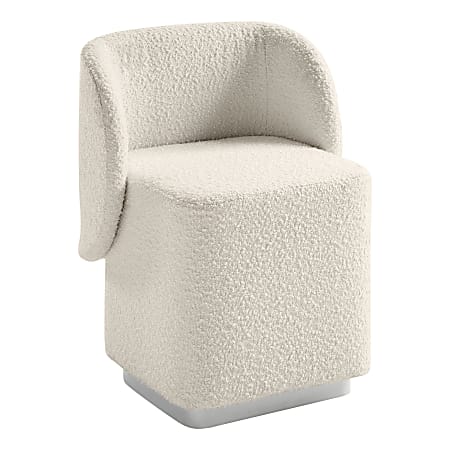 Office Star Cady Fabric Vanity Accent Chair, Textured Cream