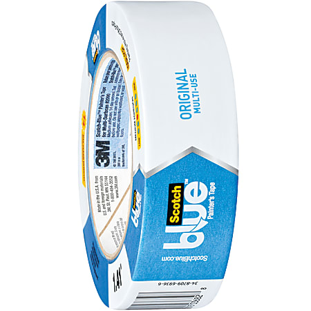 Scotch® 2090 Long Mask™ Weatherable Masking Tape, 3" Core, 1.5" x 60 Yd., Blue, Case Of 12