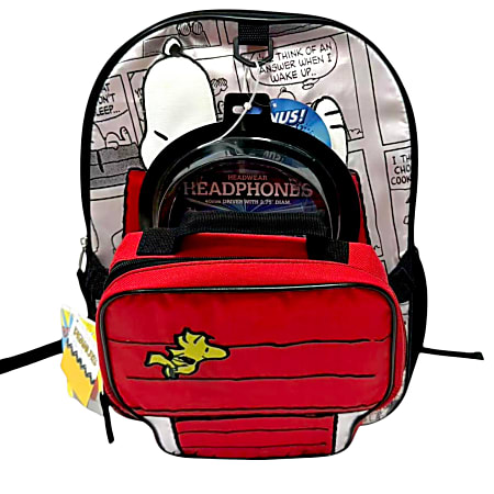 Peanuts Snoopy 3-Piece Backpack Set, Red