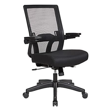 Office Star™ Space Seating 867 Series Ergonomic Mesh Mid-Back Chair, Black