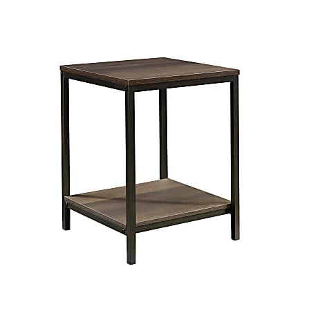 Sauder® North Avenue Side Table, Rectangular, Smoked Oak/Black