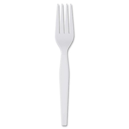 Dixie Heavyweight Disposable Forks Grab-N-Go by GP Pro - 100 / Box - 1000/Carton - Fork - 1000 x Fork - White