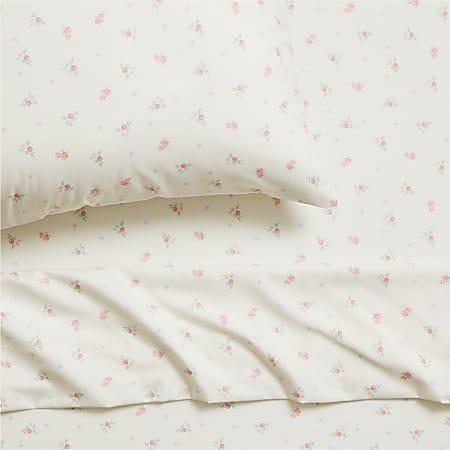 Dormify Isabel Floral Sheet Set, Full, Pink