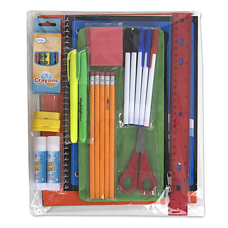 Trail maker 60 Piece School Supplies Kit for Kids (K-12) School Supply  Bundle Includes Notebooks, Folders, White Board, and More