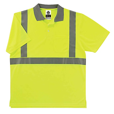 Ergodyne GloWear 8295 Type R Class 2 Polo Shirt, 3X, Lime