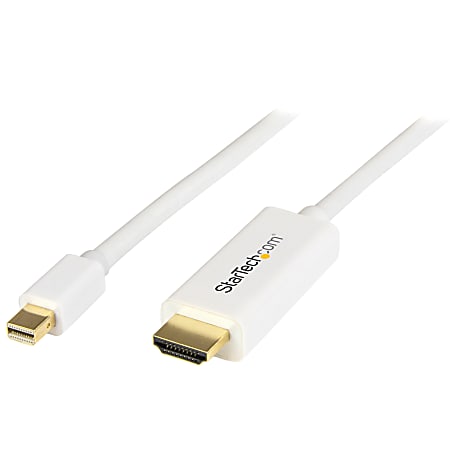 StarTech.com Mini DisplayPort To HDMI Converter Cable, 3'