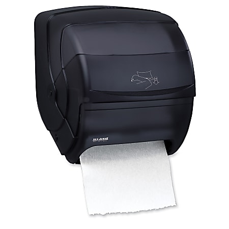 San Jamar® Integra Lever Towel Dispenser, 13 1/2" x 11 1/2" x 11 1/4", Black/Pearl