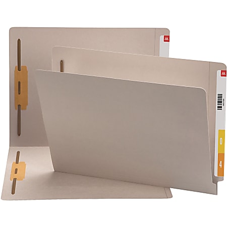 Smead® End-Tab Colored Fastener Folders With Shelf-Master®
