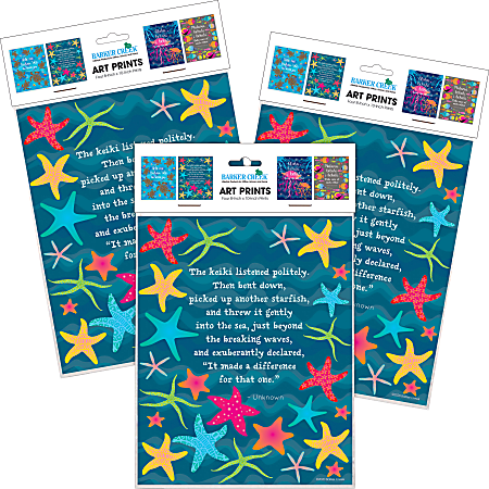 Barker Creek Art Prints, 8” x 10”, Take Care Of Each Other Kai Ola Collection, Pre-K To College, Set Of 12 Prints