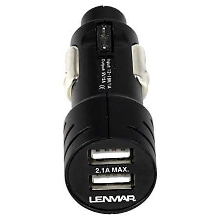 Lenmar® AIDCU2 Auto Charger With Dual USB Outputs