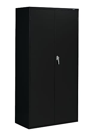 Global® 9300-Series 2-Door Storage Cabinet, 72"H x 36"W x 18"D, Black