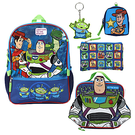 Bioworld Toy Story 5-Piece Backpack Set, Blue, Total Qty 1