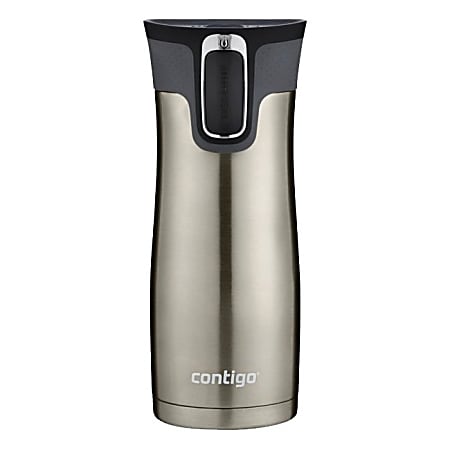 Contigo Wlo100j01 Autoseal(r) West Loop 16oz Vacuum-insulated Travel Mug (stainless) - 16 fl oz - Stainless Steel - Stainless Steel