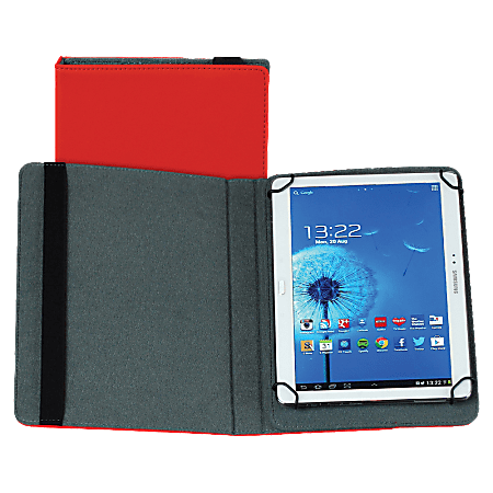 Samsill® Universal Fit 10" Tablet Case, 11"H x 7 3/5"W x 1 1/5"D, Red