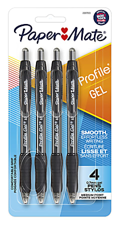 Paper Mate Profile Black Gel Pens - Shop Pens at H-E-B