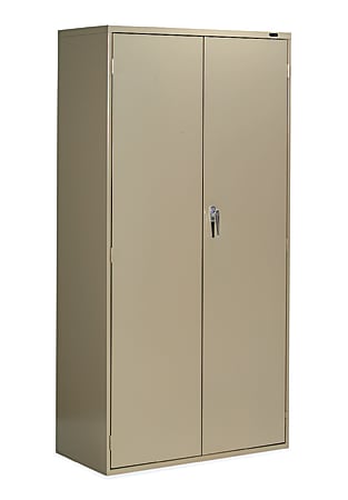 Global® 9300-Series 2-Door Storage Cabinet, 72"H x 36"W x 18"D, Desert Putty