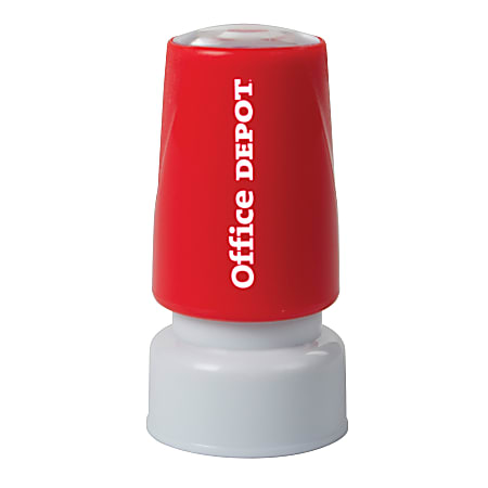 Office Depot Brand Pre Inked Message Stamp Star Red
