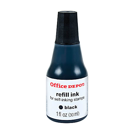 Office Depot Brand Self Inking Refill Ink 1 Oz Black - Office Depot