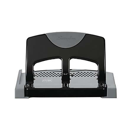 Office Depot Brand Heavy Duty 3 Hole Paper Punch Black - Office Depot