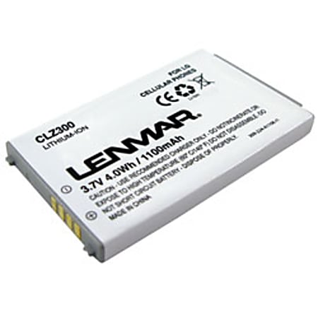 Lenmar® CLZ300 Lithium-Ion Cellular Phone Battery, 3.7 Volts, 1100 mAh Capacity