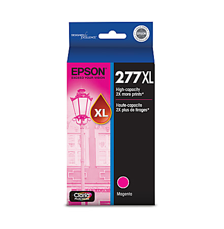 Epson® 277XL Claria® Magenta High-Yield Ink Cartridge, T277XL320