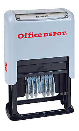 Details about   office depot self-inking numbered stamp black 