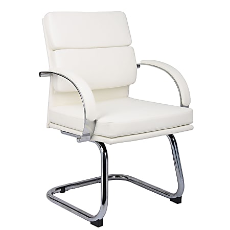 Boss Office Products CaressoftPlus™ Guest Chair, White