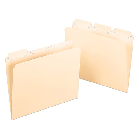 Pendaflex® Ready-Tab® Reinforced File Folders, 1/3 Cut, Assorted, Letter, Manila, Pack Of 50