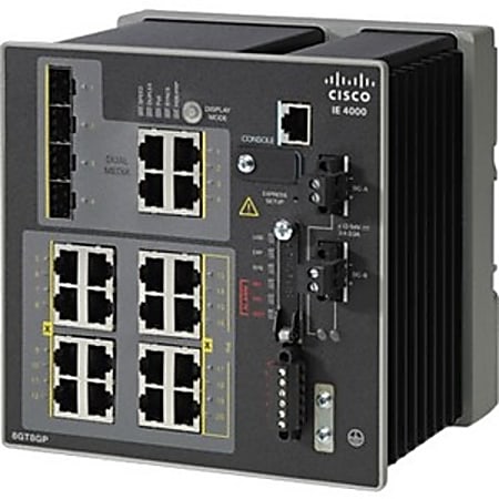 Cisco IE-4000-8T4G-E Layer 3 Switch - 12 Ports - Manageable - Gigabit Ethernet, Fast Ethernet - 10/100/1000Base-T, 100Base-X, 1000Base-X - TAA Compliant - 3 Layer Supported - 4 SFP Slots - Power Supply - Twisted Pair, Optical Fiber - Rail-mountable
