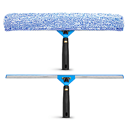 Gritt Commercial Swivel Window Washing Kit With Squeegee And Washer, 18", Multicolor, Pack Of 2 Kits