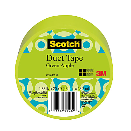 Scotch Colored Duct Tape 1 78 x 20 Yd. Green - Office Depot
