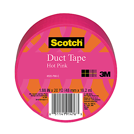Scotch Colored Duct Tape 1 78 x 20 Yd. Pink - Office Depot