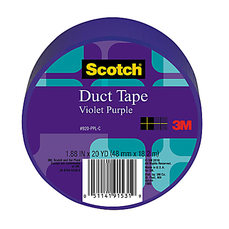 Scotch Colored Duct Tape 1 78 x 20 Yd. Purple - Office Depot